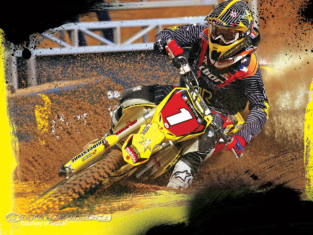 Man dirtbike dirttrack yellowframe yellowbackground free wallpaper - medium preview image