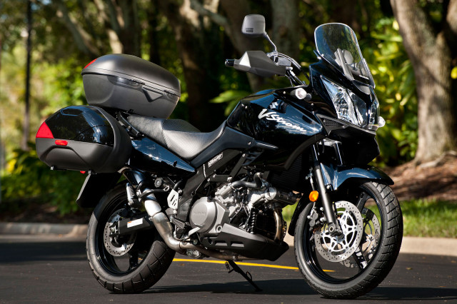 Motorcycle red light trees road free wallpaper - medium preview image