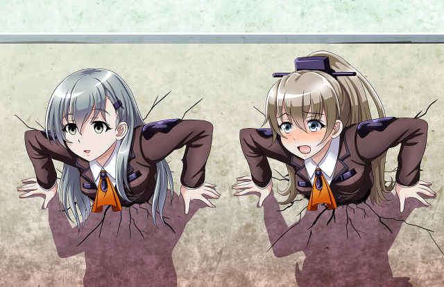 Anime girls long hair ties #4 free wallpaper - medium preview image