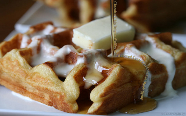 Waffle bite butter cube fork free wallpaper - medium preview image