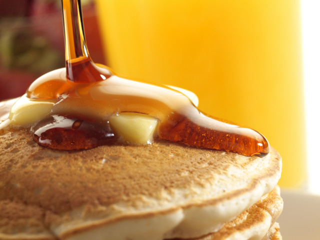 Pancakes syrup butter orange juice free wallpaper - medium preview image