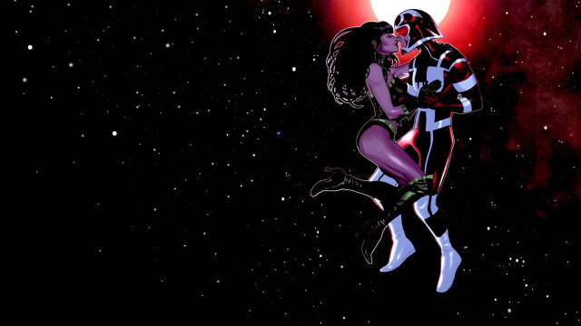 Couple people standing air sky free wallpaper - medium preview image