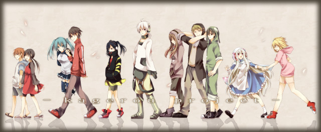 Anime characters lineup vocaloid kagerouproject free wallpaper - medium preview image