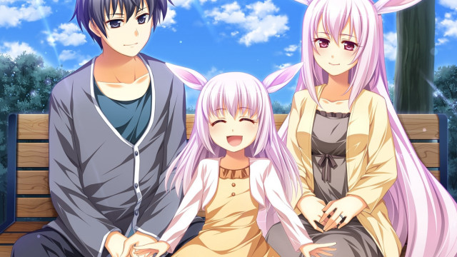 Bunny ears park children sky free wallpaper - medium preview image