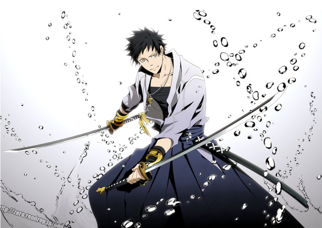 Man holding swords long skirt free wallpaper - medium preview image