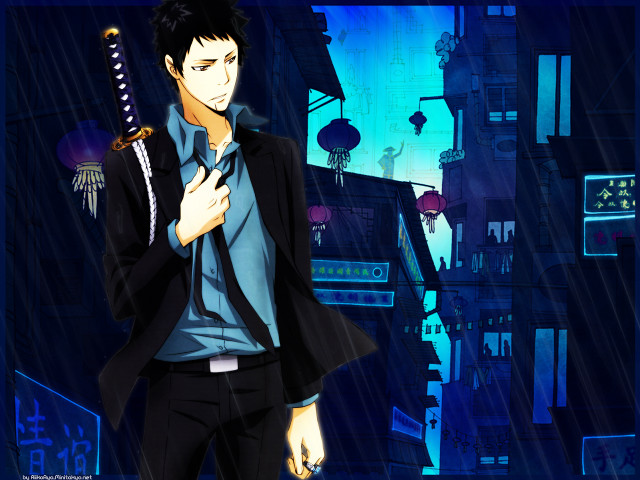 Man suit tie knife dark free wallpaper - medium preview image