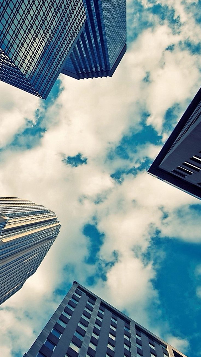Tall buildings sky background clouds #2 free wallpaper - medium preview image