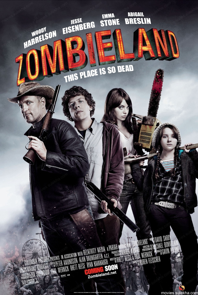 Zombieland movie poster zombies guns free wallpaper - medium preview image