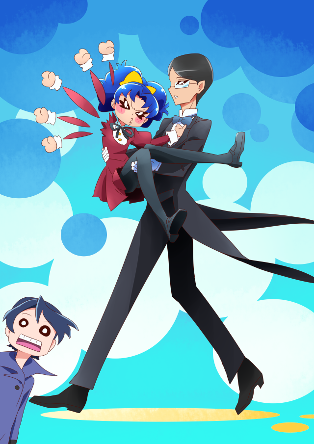 Man woman suit tie arms free wallpaper - medium preview image