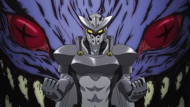 Man gray suit red eyes free wallpaper - medium preview image