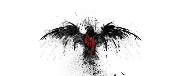Black red bird gothic tattoo free wallpaper - medium preview image