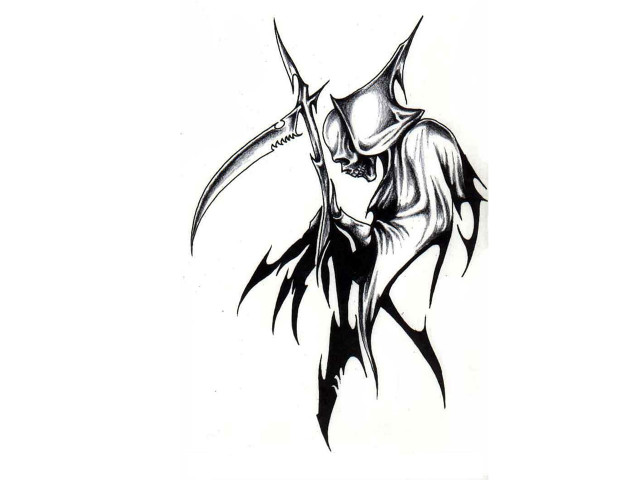 Man knife hat drawing artwork free wallpaper - medium preview image