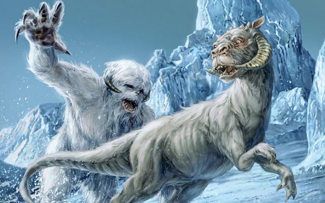 White creature horned head demon free wallpaper - medium preview image