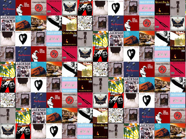 Collage colored person guitar picker free wallpaper - medium preview image