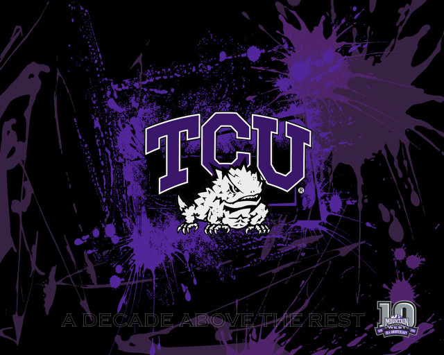 Purple black background tcu logo free wallpaper - medium preview image
