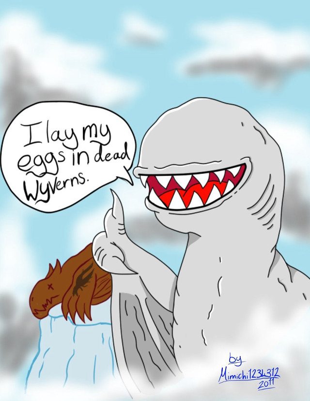 Shark dog cartoon thought bubble free wallpaper - medium preview image