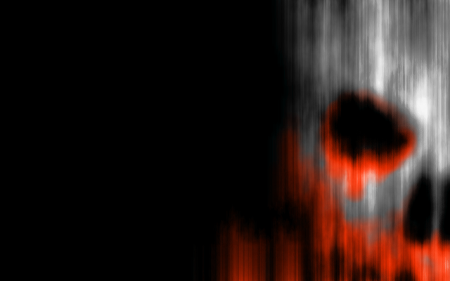 Red black skull chromatic aberration free wallpaper - medium preview image