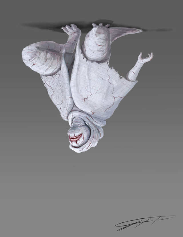 Creepy creature flying mouth open free wallpaper - medium preview image