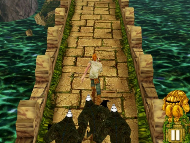 Man walking bridge water gorillas free wallpaper - medium preview image