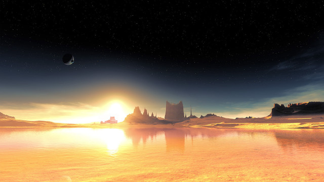 Distant planet star sky image free wallpaper - medium preview image
