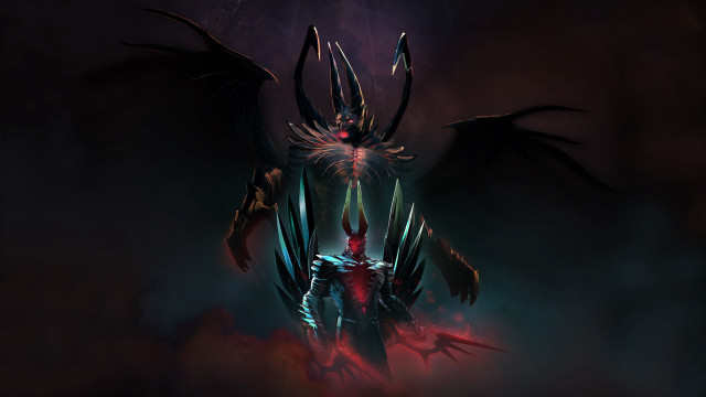 Demonic demon wings body background free wallpaper - medium preview image