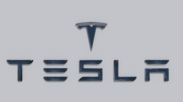 Tesla logo gray background black free wallpaper - medium preview image