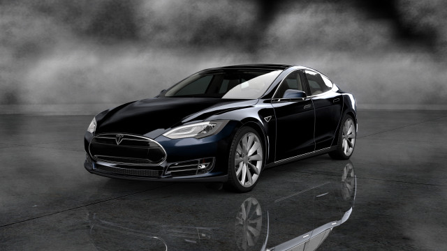 Tesla black white dark room free wallpaper - medium preview image