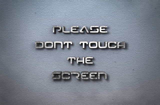 Please dont touch the screen free wallpaper - medium preview image