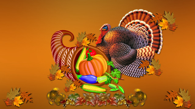 Turkey cornucopia pumpkin autumn folklore free wallpaper - medium preview image