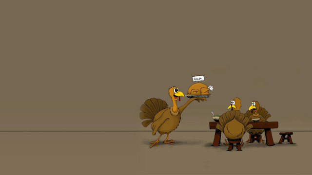 Cartoon turkey eating food turkey #2 free wallpaper - medium preview image