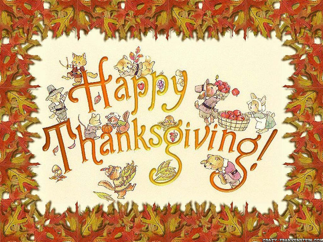 Thanksgiving card turkey side happy free wallpaper - medium preview image