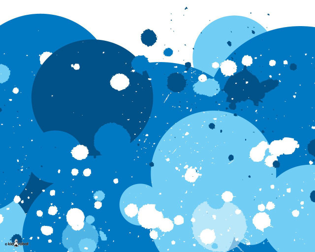 Blue white background circles dots free wallpaper - medium preview image