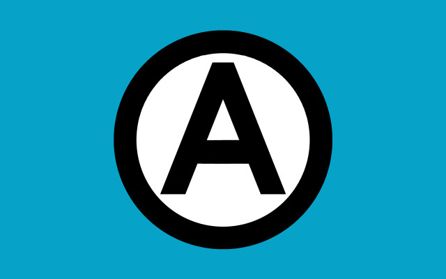 Black white letter circle blue free wallpaper - medium preview image