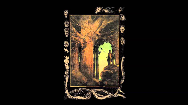 Forest bear tree man painting free wallpaper - medium preview image