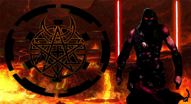 Demonic man fire lights face free wallpaper - medium preview image