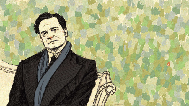 Man suit chair scarf green free wallpaper - medium preview image