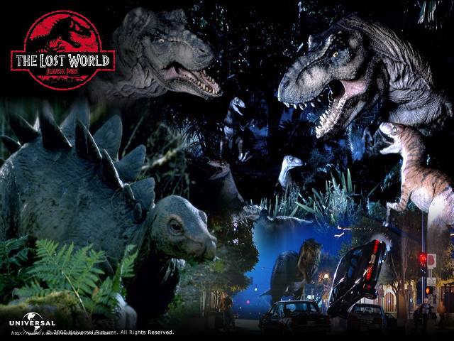 Dinosaurs forest car truck dark free wallpaper - medium preview image