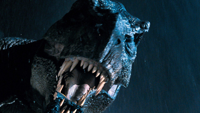 Dinosaur open mouth sharp teeth free wallpaper - medium preview image