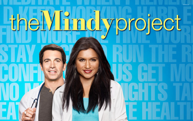 Man woman blue background mindy free wallpaper - medium preview image