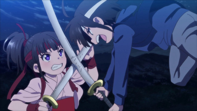 Anime characters swords fighting dynamic free wallpaper - medium preview image