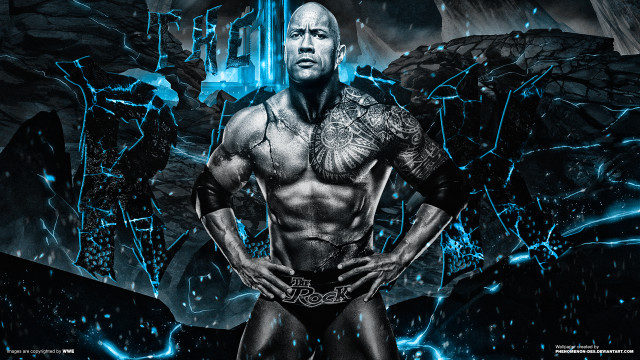 Man tattoo blue background waterfall free wallpaper - medium preview image