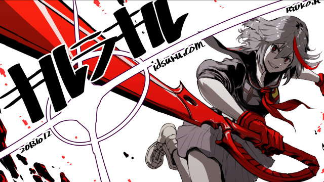 Woman sword blood splatter background free wallpaper - medium preview image