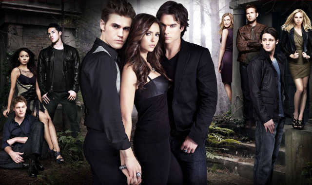 Vampire cast group photo background free wallpaper - medium preview image