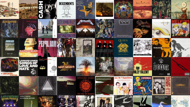 Album collage variety covers music free wallpaper - medium preview image