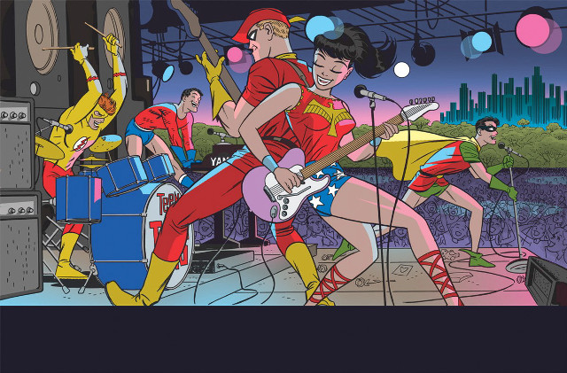 Band stage popart music microphone free wallpaper - medium preview image