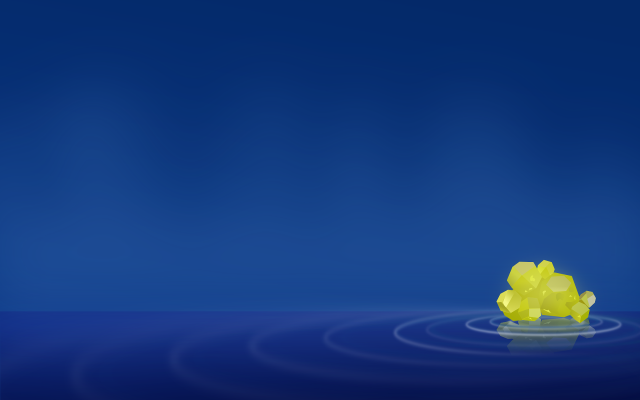 Yellow object floating blue water free wallpaper - medium preview image