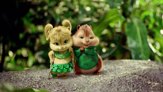 Chipmunks rock banana sitting together free wallpaper - medium preview image