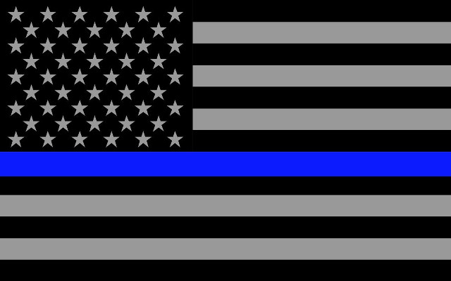 Thin blue line american flag free wallpaper - medium preview image