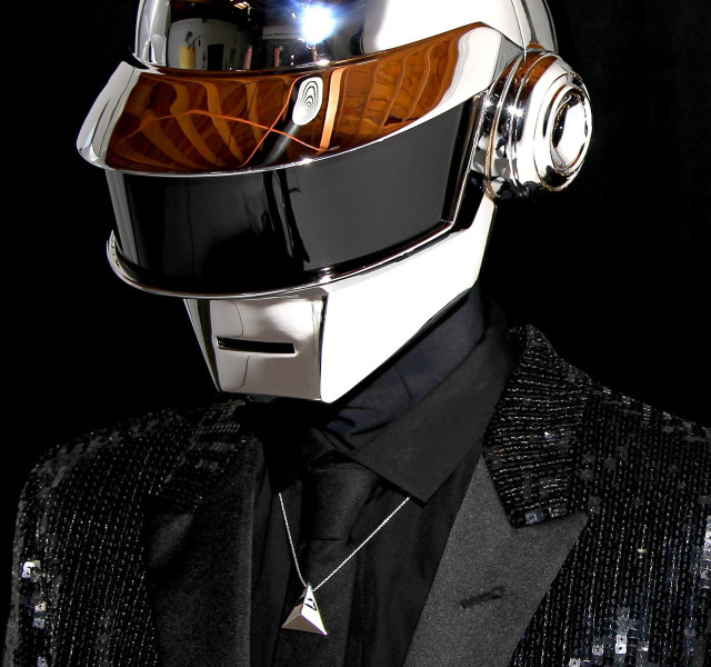 Man suit helmet headphones necklace free wallpaper - medium preview image