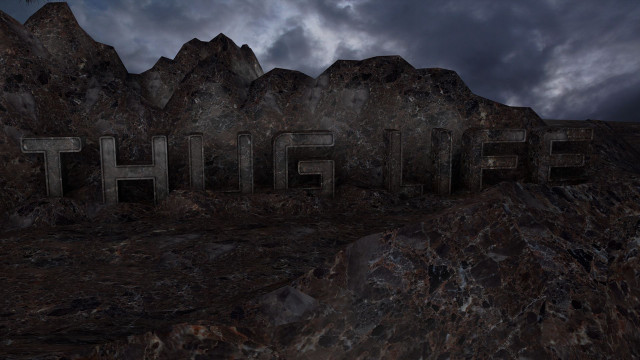 Mountain thiggle sculpture matte photorealistic free wallpaper - medium preview image